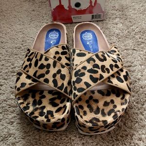 Jeffrey Campbell Leopard Platform Slides